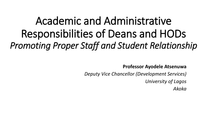 academic and administrative academic