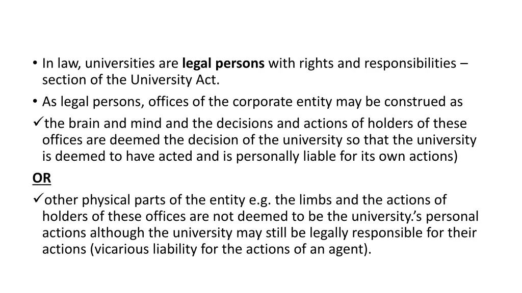 in law universities are legal persons with rights