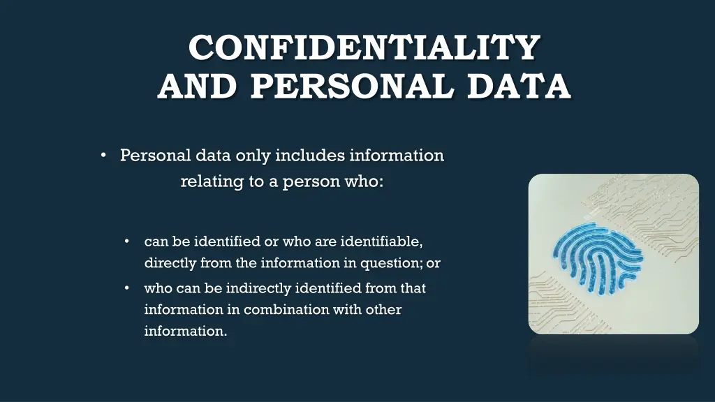 confidentiality and personal data