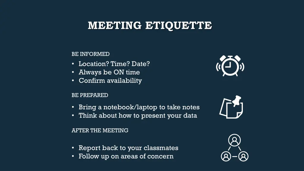 meeting etiquette