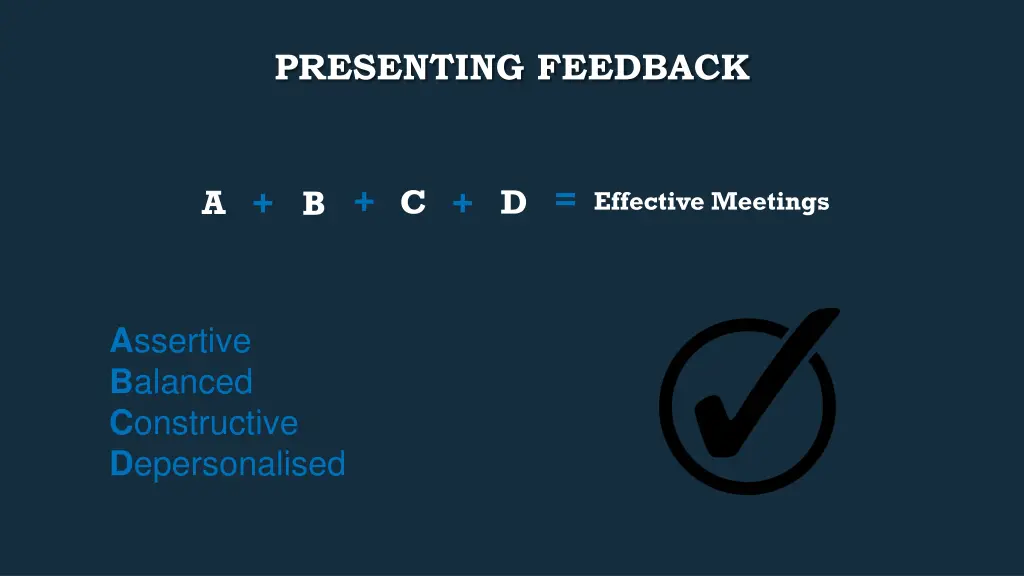 presenting feedback