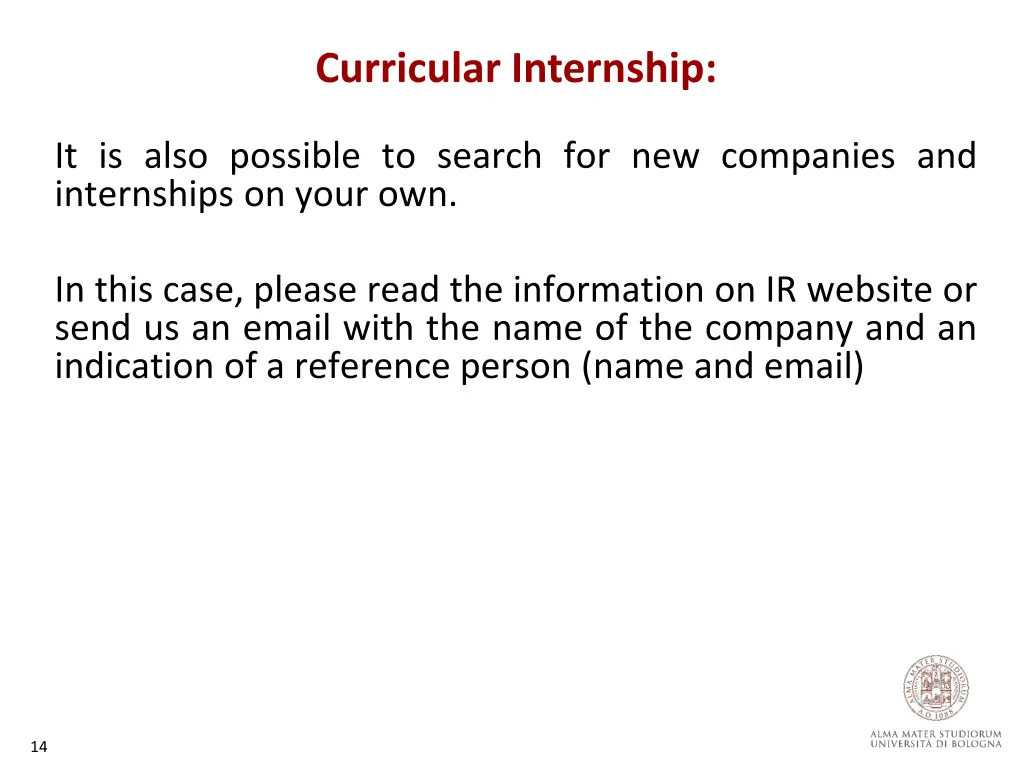 curricular internship 1