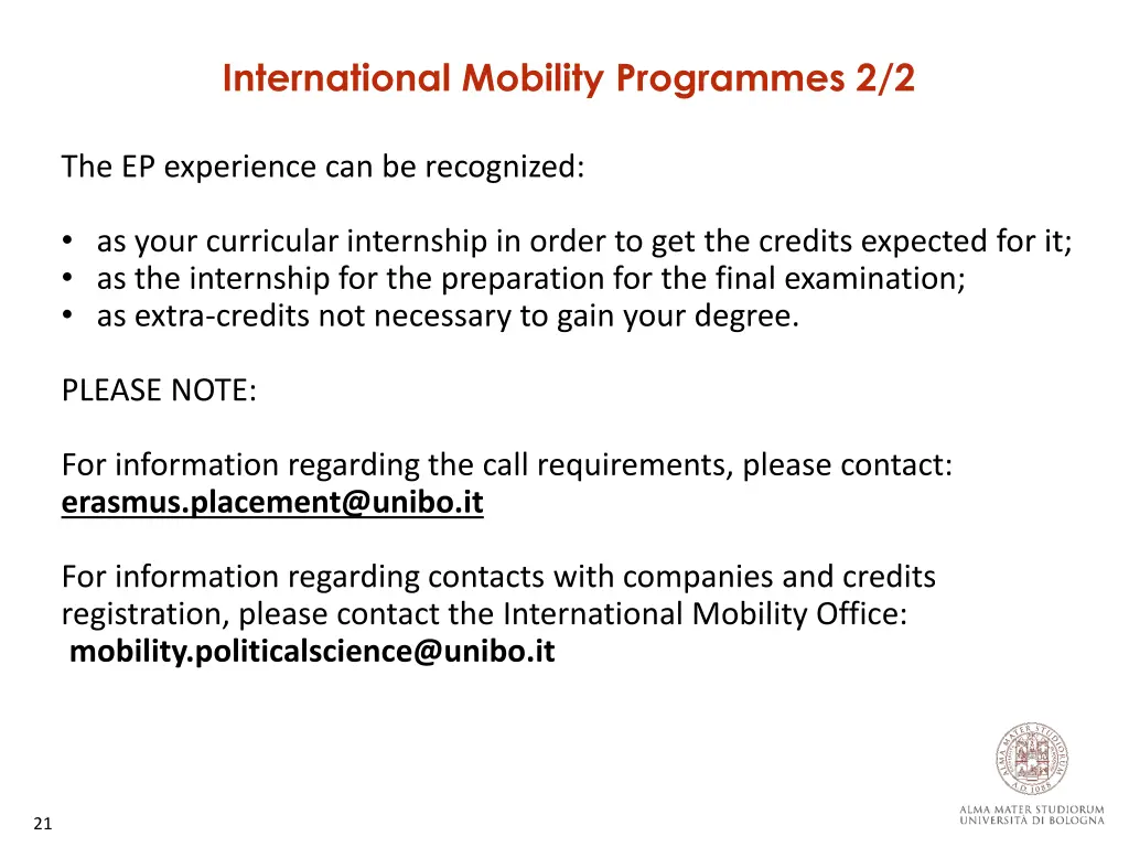 international mobility programmes 2 2