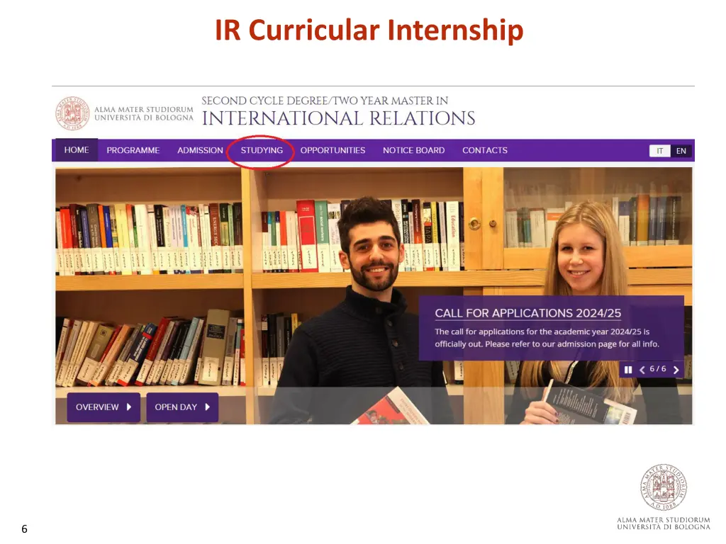 ir curricular internship