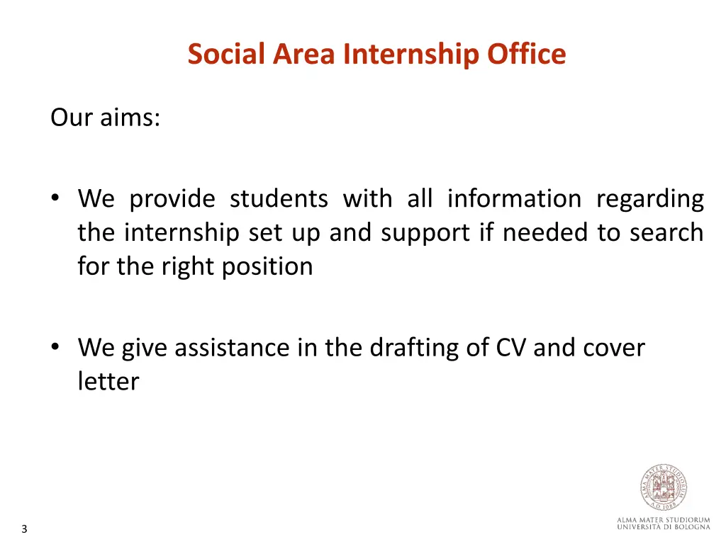 social area internship office 1