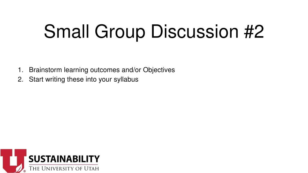 small group discussion 2
