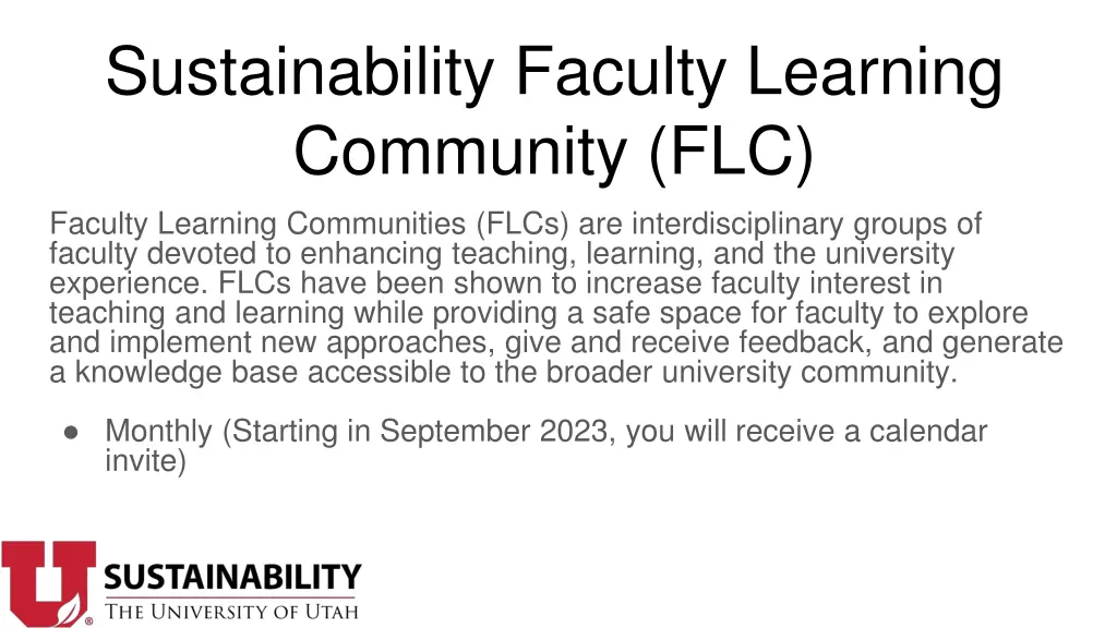 sustainability faculty learning community flc