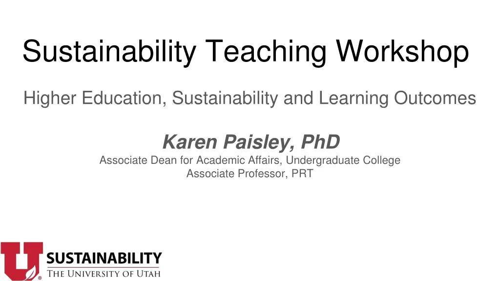 sustainability teaching workshop 1