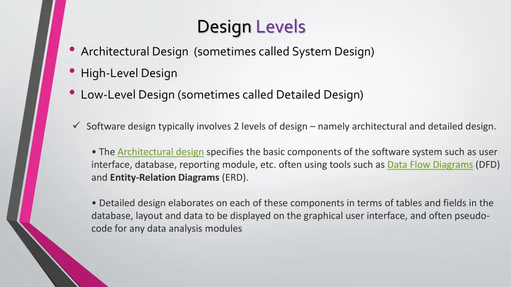 design levels