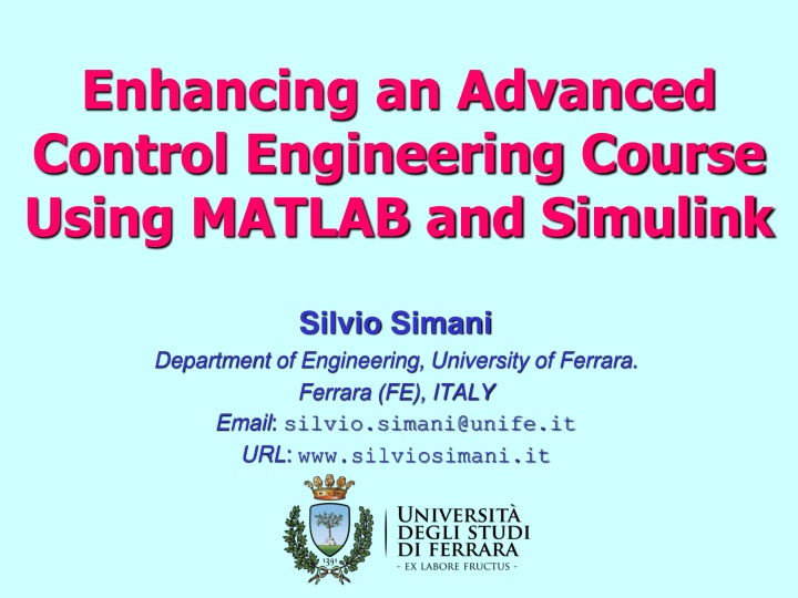 enhancing an advanced control engineering course