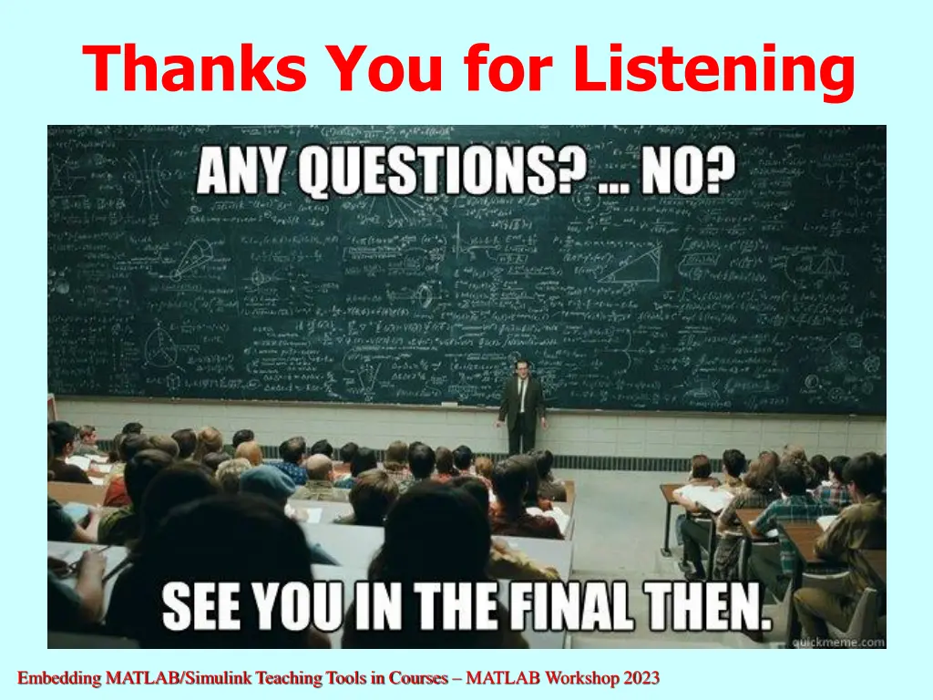 thanks you for listening