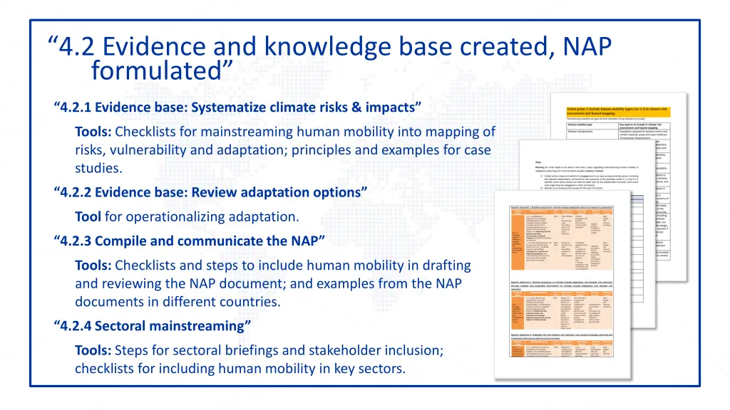 4 2 evidence and knowledge base created