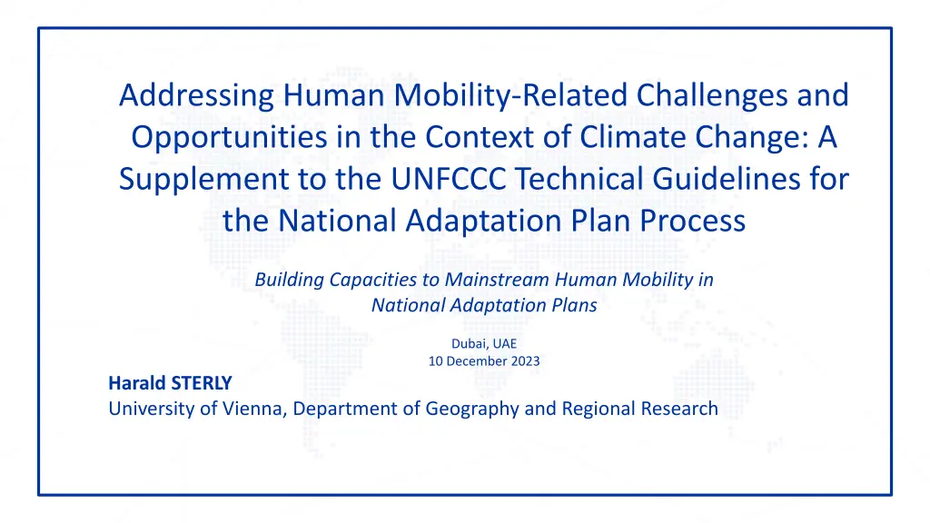 addressing human mobility related challenges