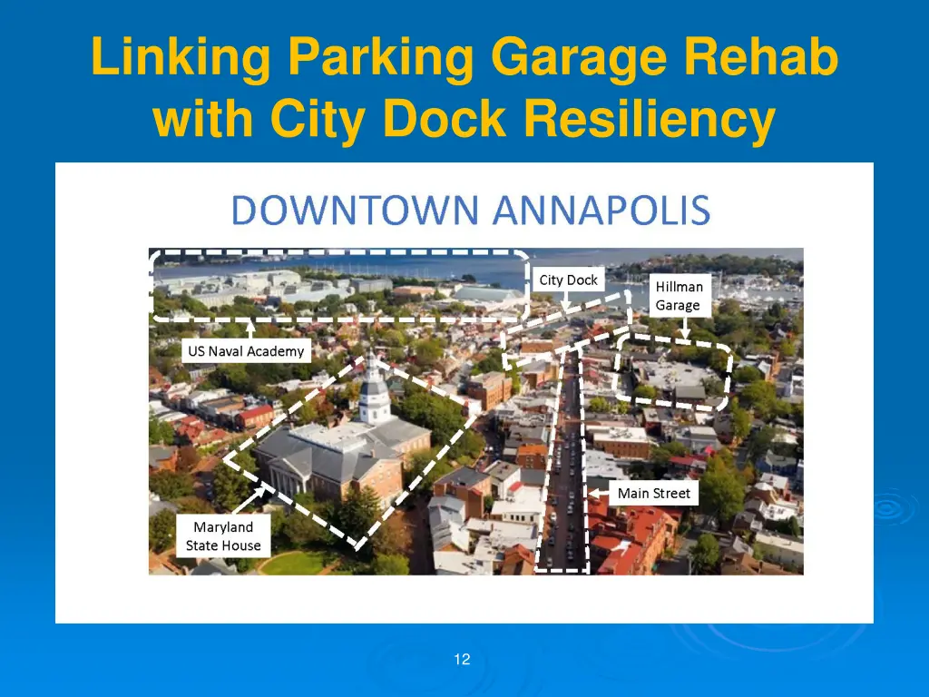 linking parking garage rehab with city dock