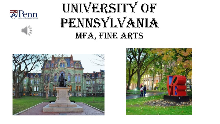 university of pennsylvania mfa fine arts