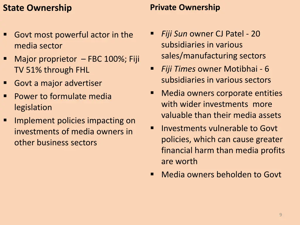 private ownership