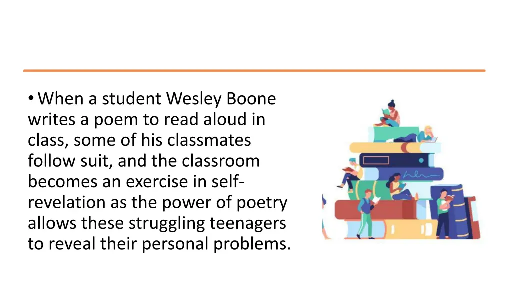 when a student wesley boone writes a poem to read