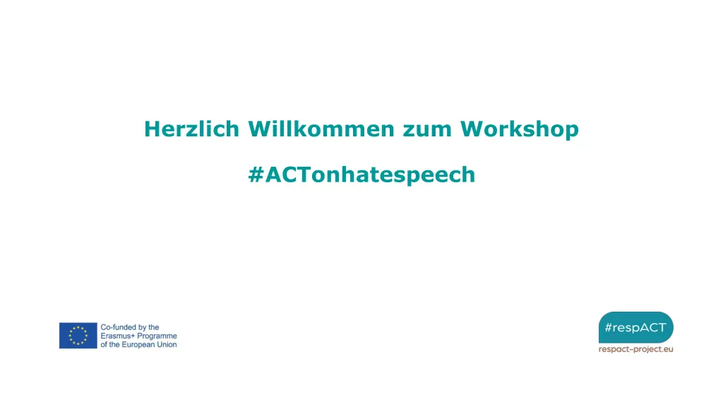 herzlich willkommen zum workshop