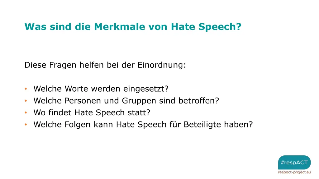 was sind die merkmale von hate speech