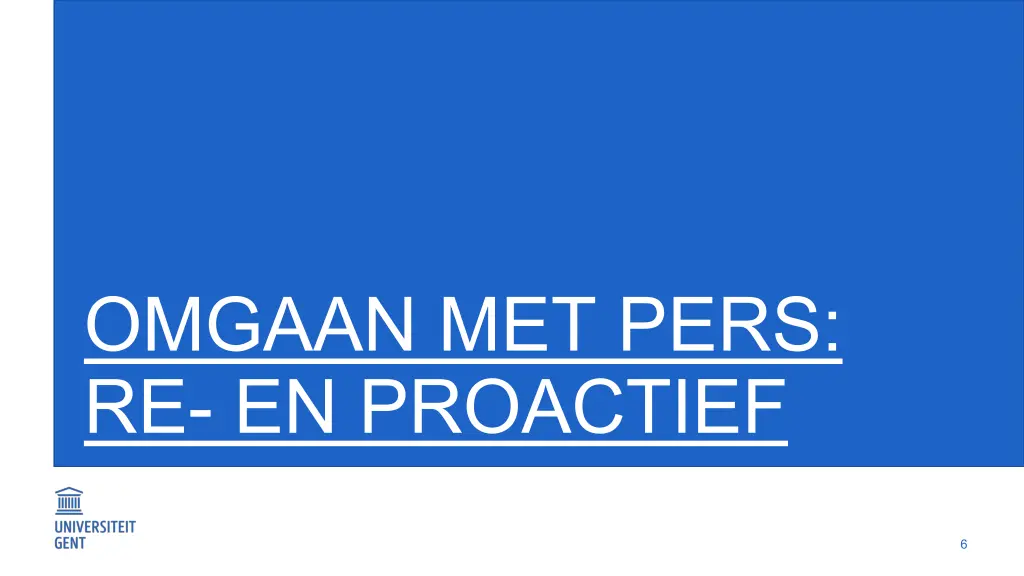 omgaan met pers re en proactief