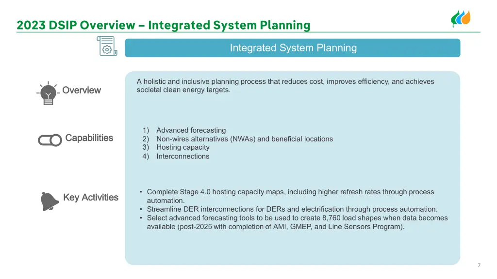 integrated system planning