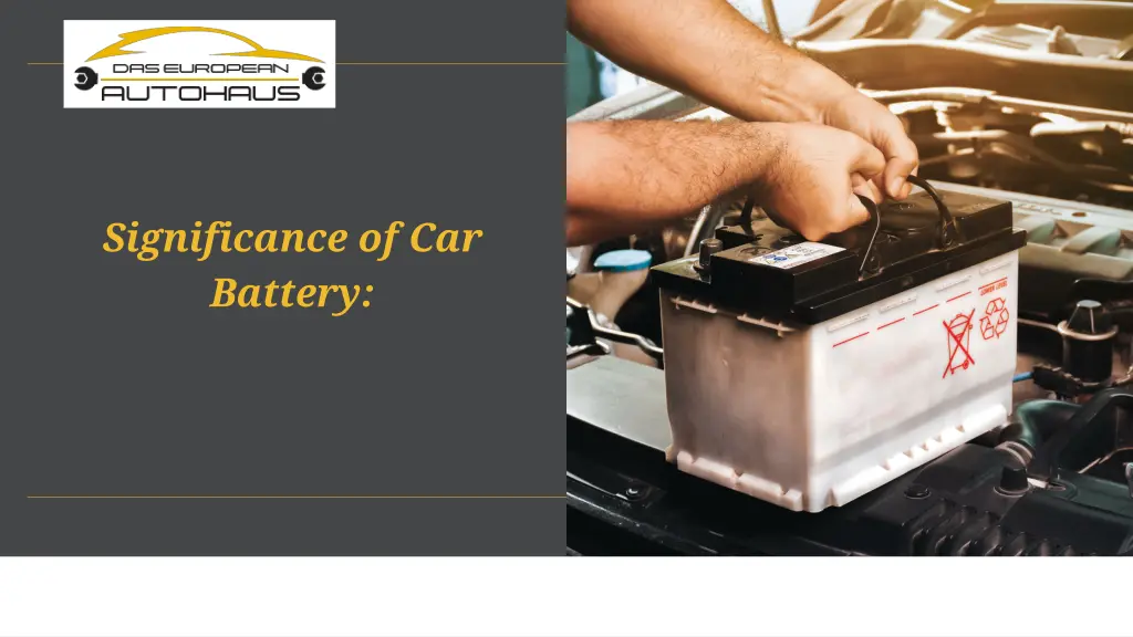 significance of car battery
