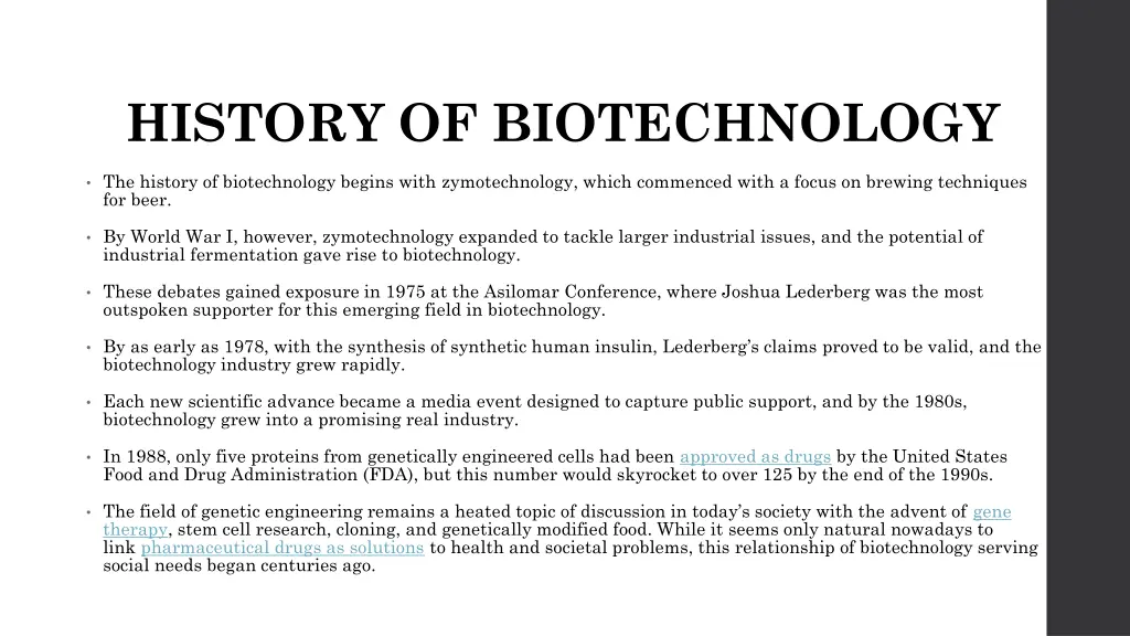 history of biotechnology