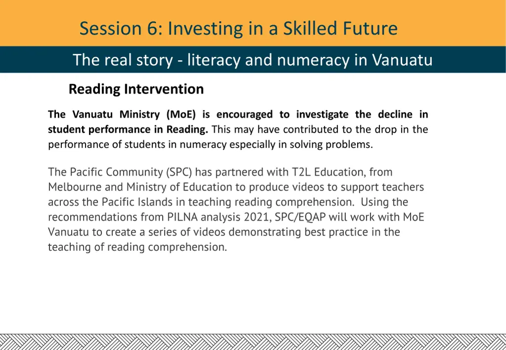 session 6 investing in a skilled future 6