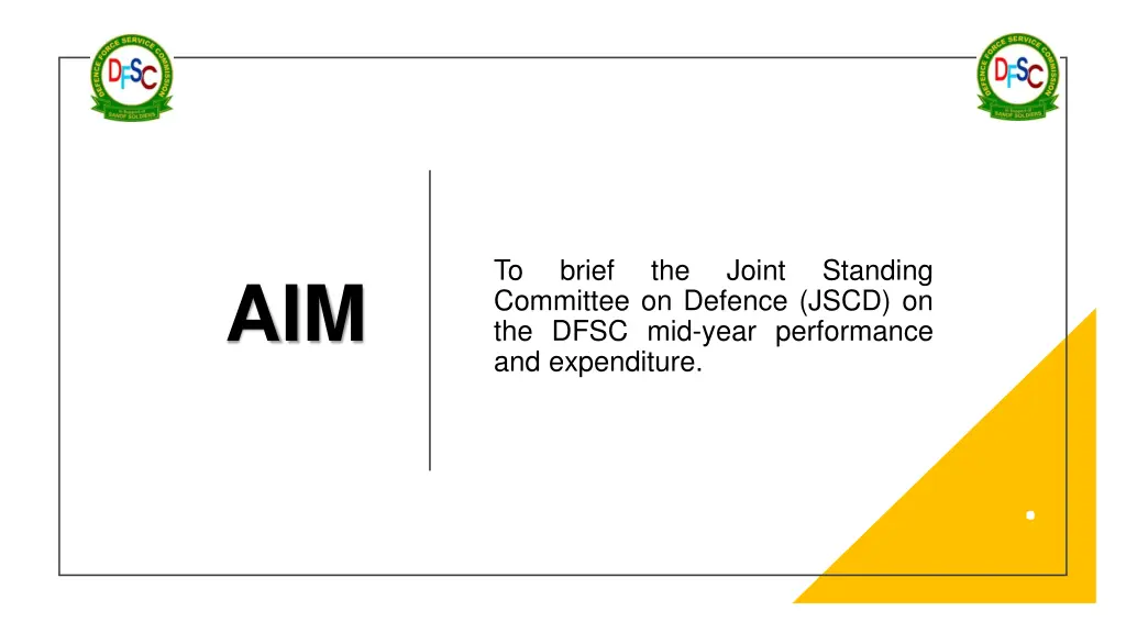 to committee on defence jscd on the dfsc mid year