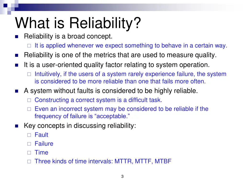 what is reliability reliability is a broad