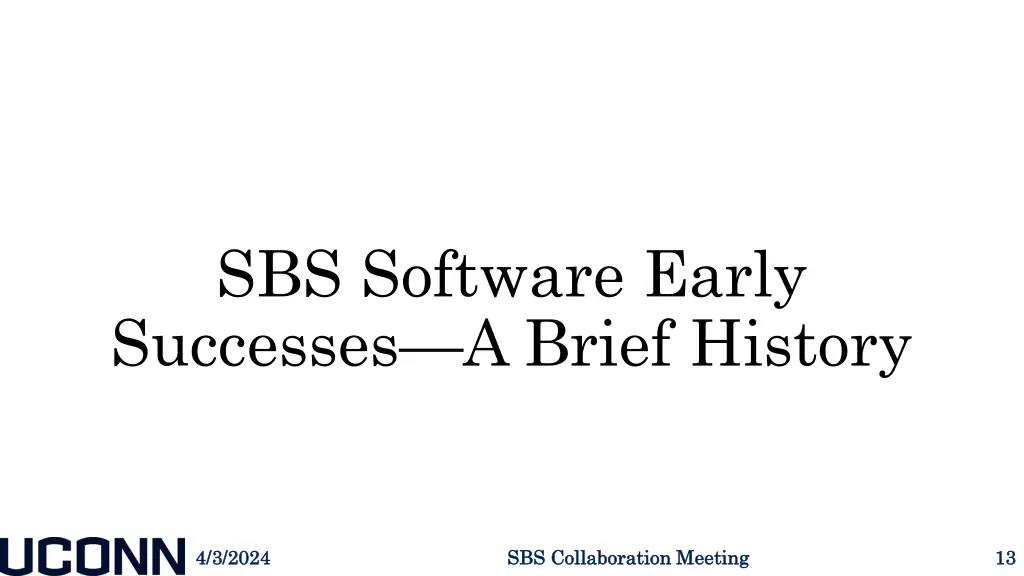 sbs software early successes a brief history