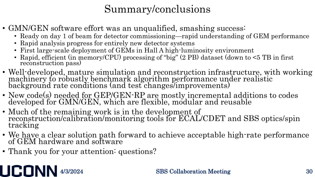 summary conclusions