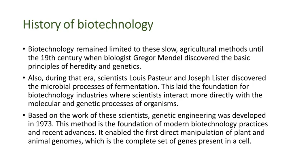 history of biotechnology history of biotechnology