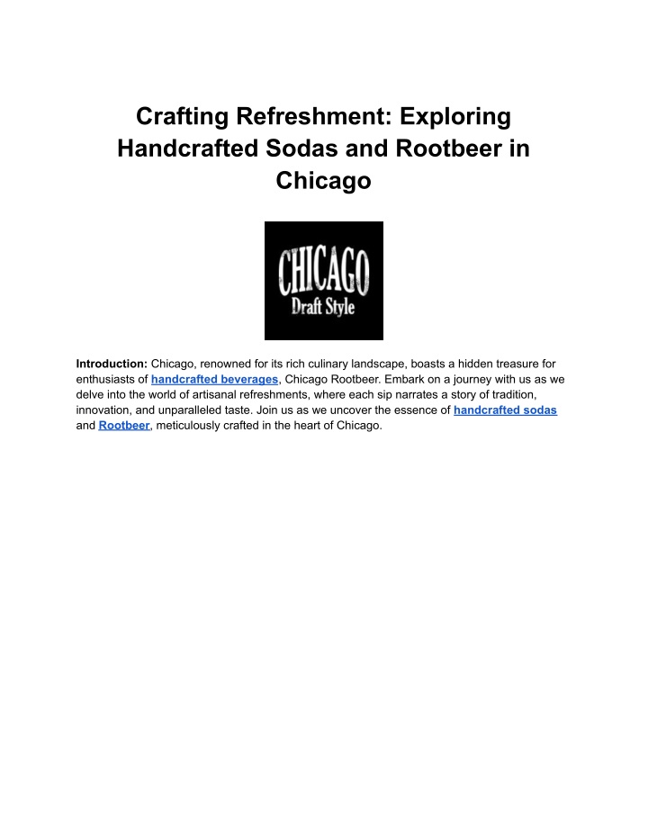 crafting refreshment exploring handcrafted sodas