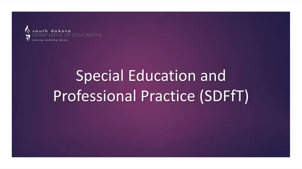 special education and professional practice sdfft
