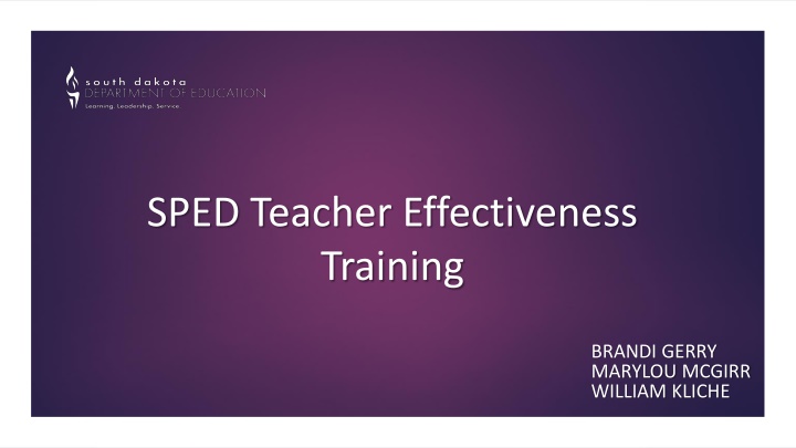 sped teacher effectiveness training