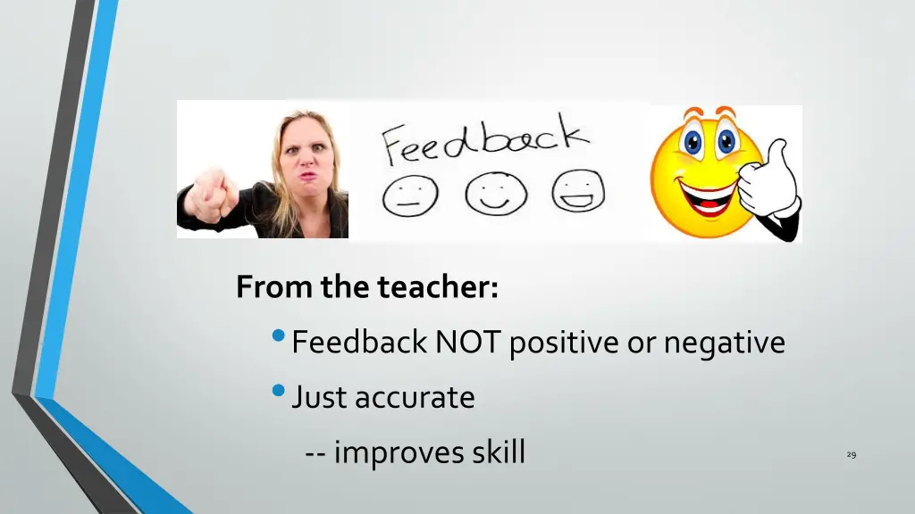 from the teacher feedback not positive