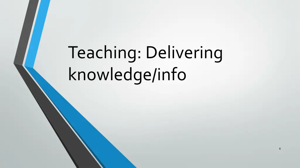 teaching delivering knowledge info