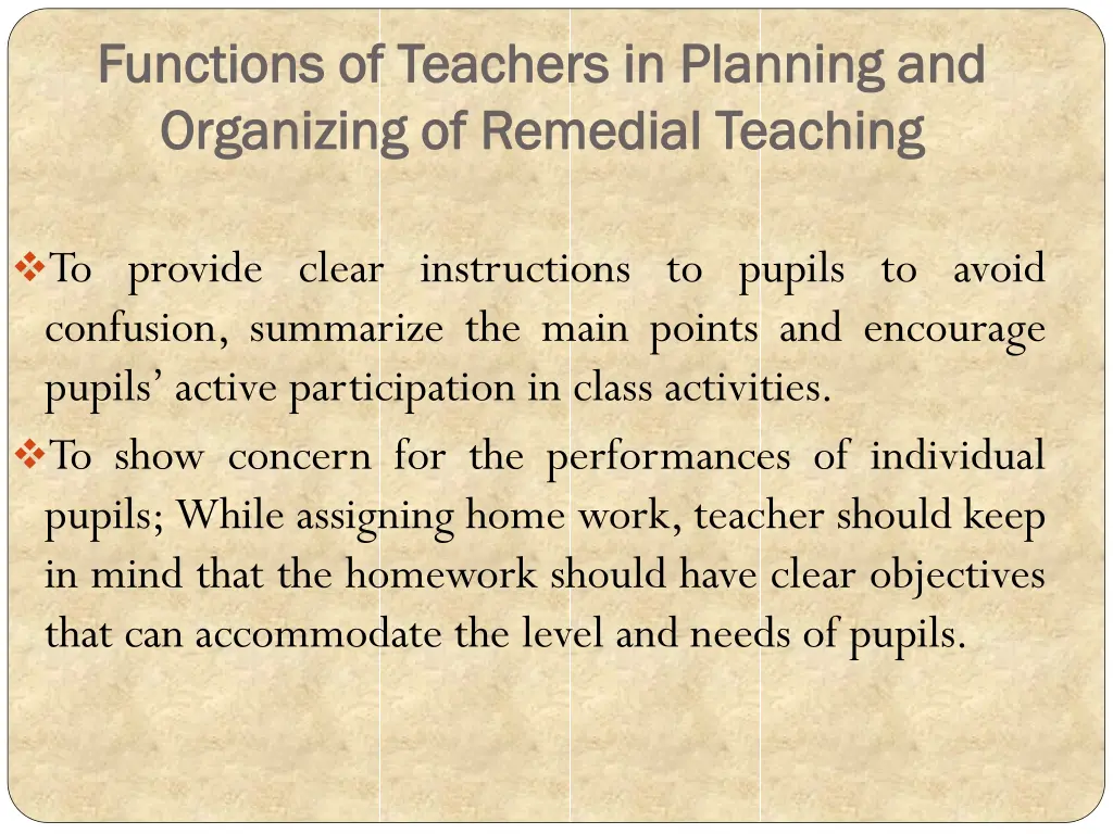 functions of teachers in planning and functions