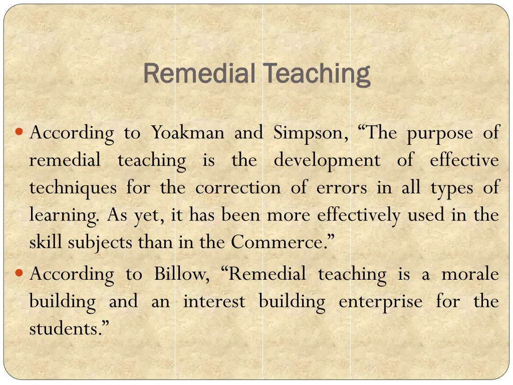 remedial teaching remedial teaching