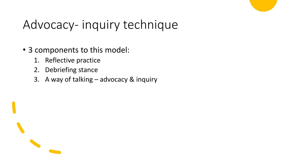 advocacy inquiry technique 1