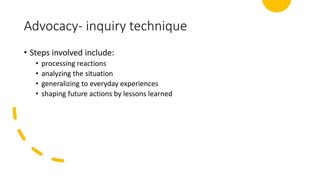 advocacy inquiry technique