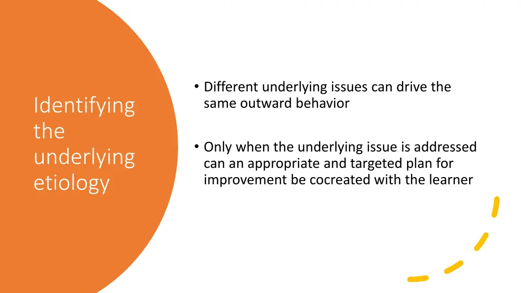 different underlying issues can drive the same