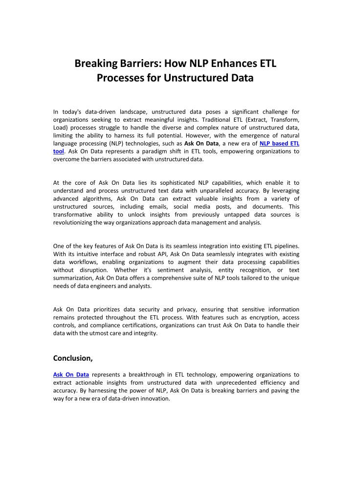 breakingbarriers how nlp enhances etl processes