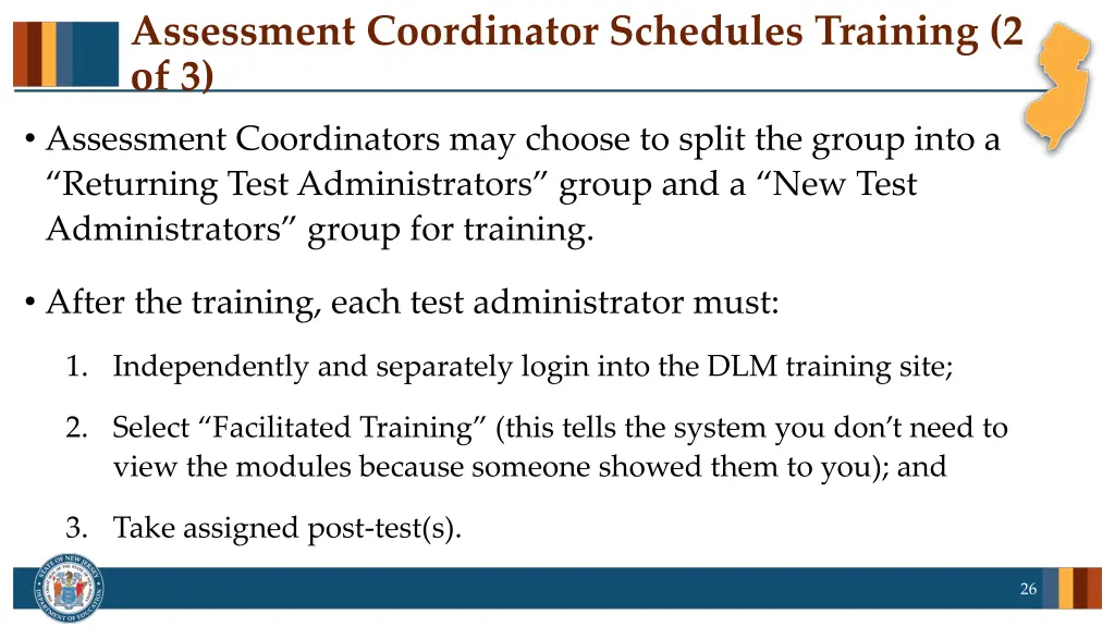 assessment coordinator schedules training 1