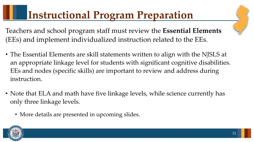 instructional program preparation
