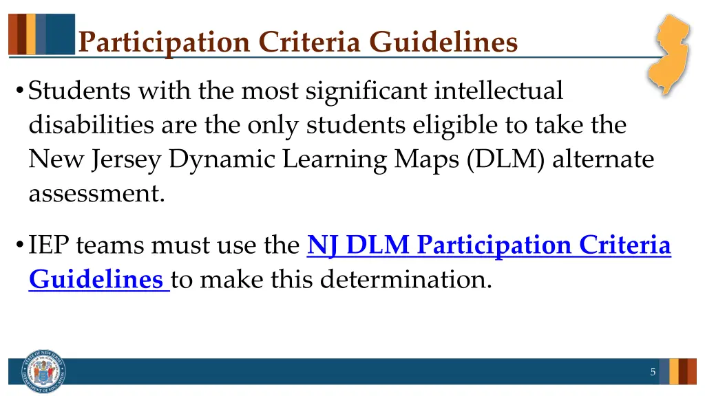 participation criteria guidelines