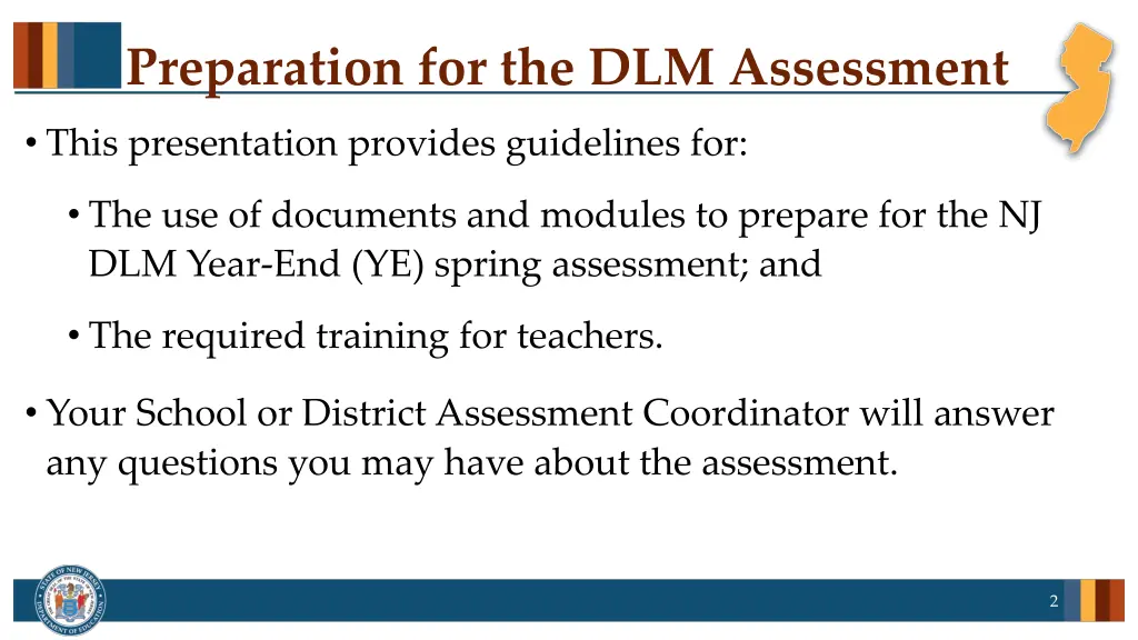 preparation for the dlm assessment