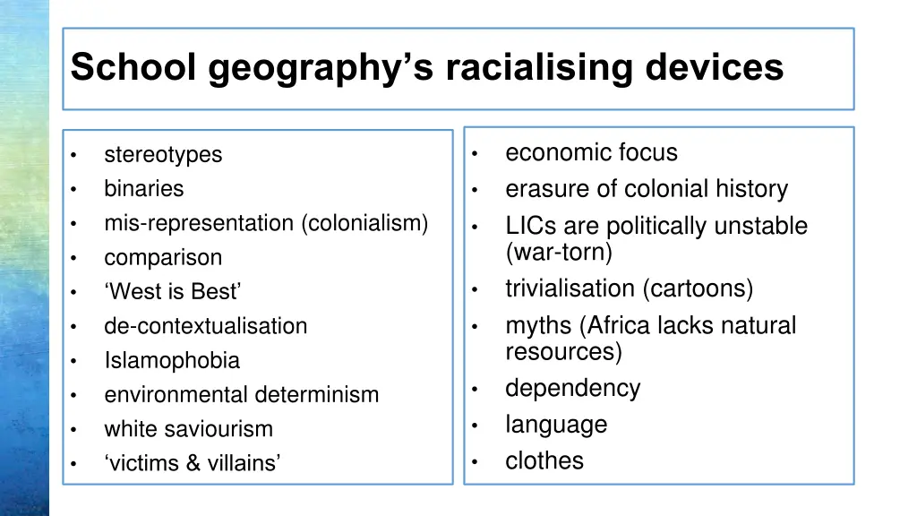 school geography s racialising devices