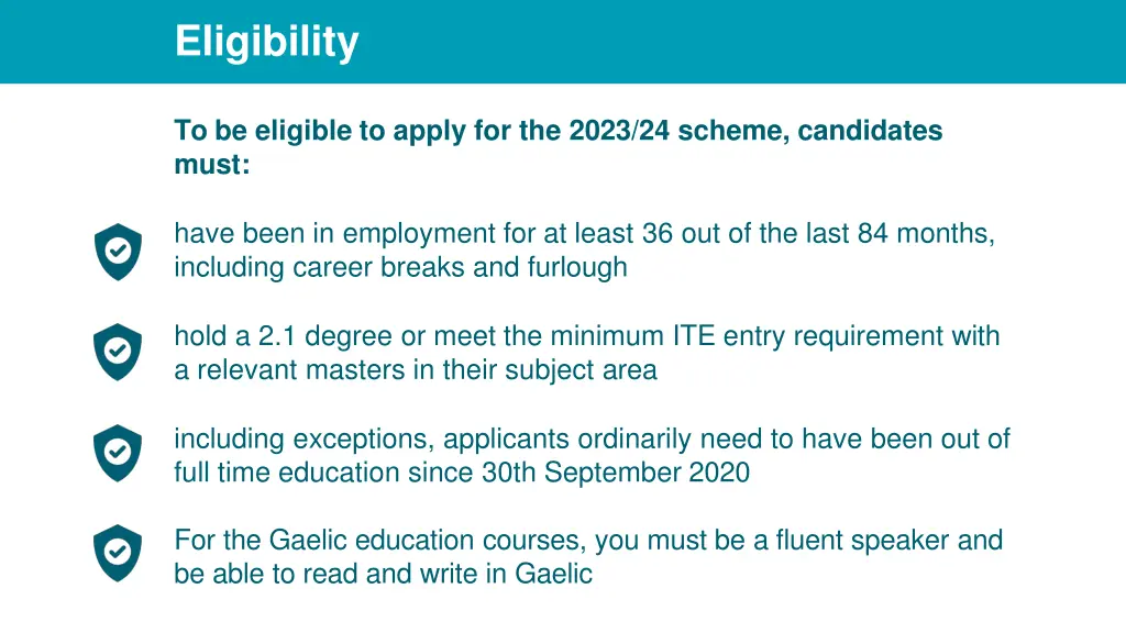 eligibility